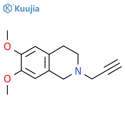 6,7-dimethoxy-2-(prop-2-yn-1-yl)-1,2,3,4-tetrahydroisoquinoline structure