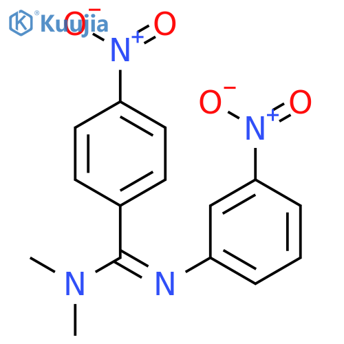Benzenecarboximidamide, N,N-dimethyl-4-nitro-N'-(3-nitrophenyl)- structure