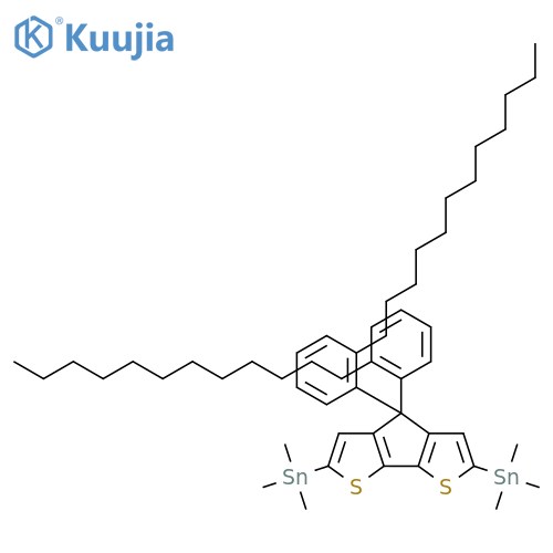 (4,4-Bis(2-dodecylphenyl)-4H-cyclopenta[1,2-b:5,4-b']dithiophene-2,6-diyl)bis(trimethylstannane) structure