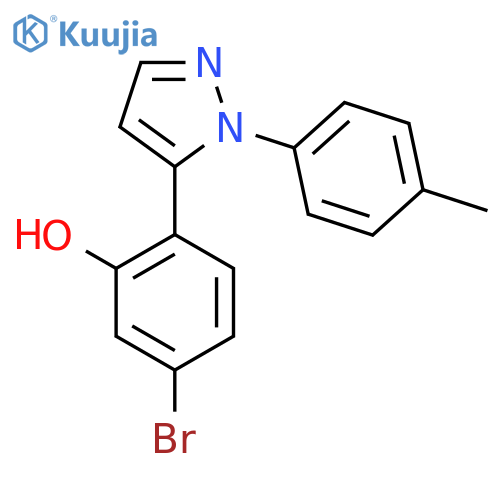 5-Bromo-2-(1-p-tolyl-1H-pyrazol-5-yl)phenol structure