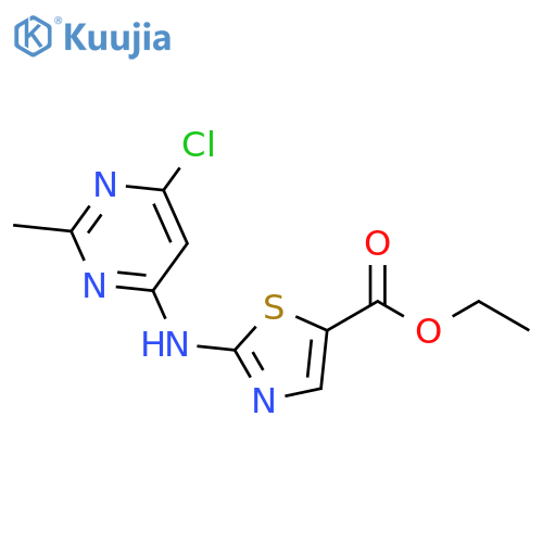 2-(6-Chloro-2-methylpyrimidin-4-ylamino)thiazole-5-carboxylic acid ethyl ester structure