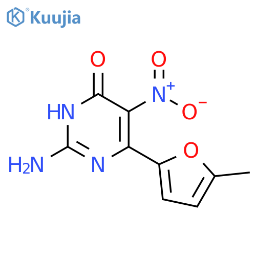 2-amino-6-(5-methyl-2-furyl)-5-nitro-pyrimidin-4-ol structure
