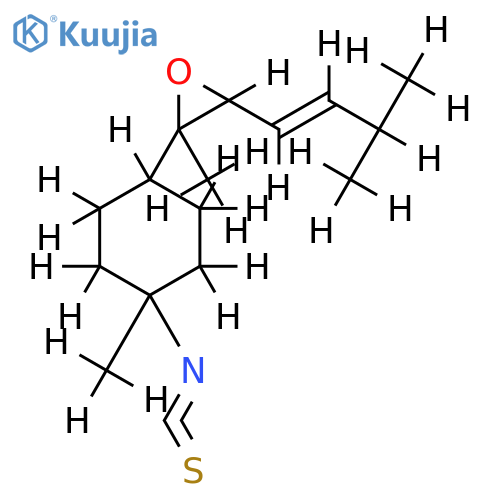 (2S,3S)-2-((1R,4S)-4-isothiocyanato-4-methylcyclohexyl)-2-methyl-3-((E)-3-methylbut-1-enyl)oxirane structure