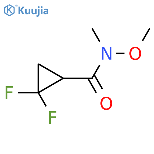 2,2-difluoro-N-methoxy-N-methylcyclopropane-1-carboxamide structure