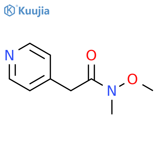 N-methoxy-N-methyl-2-(pyridin-4-yl)acetamide structure