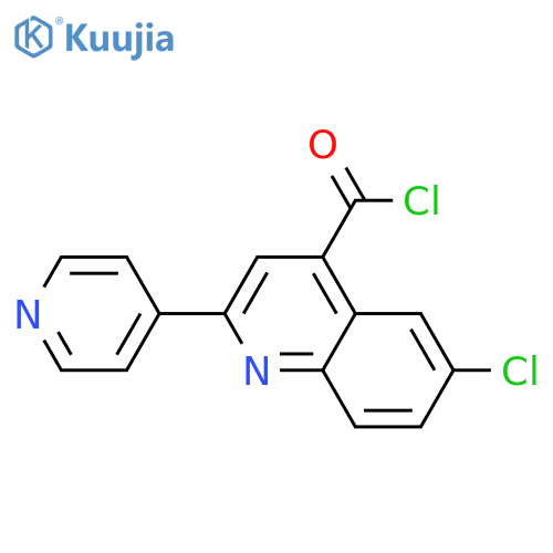 6-Chloro-2-pyridin-4-ylquinoline-4-carbonyl chloride hydrochloride structure