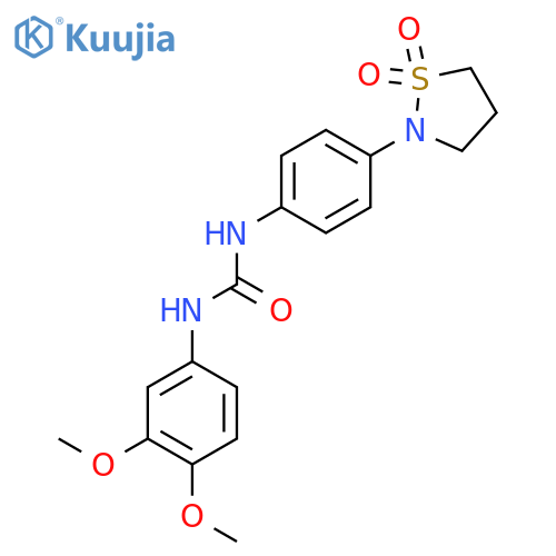 1-(3,4-dimethoxyphenyl)-3-4-(1,1-dioxo-1lambda6,2-thiazolidin-2-yl)phenylurea structure