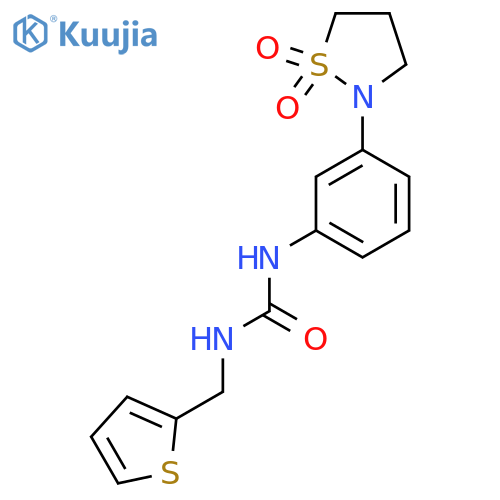 1-3-(1,1-dioxo-1lambda6,2-thiazolidin-2-yl)phenyl-3-(thiophen-2-yl)methylurea structure