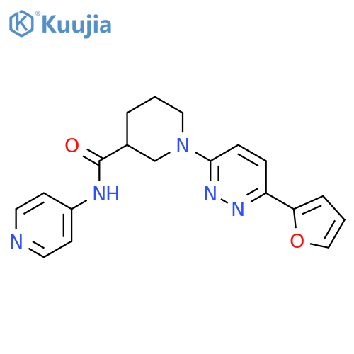 1-6-(furan-2-yl)pyridazin-3-yl-N-(pyridin-4-yl)piperidine-3-carboxamide structure