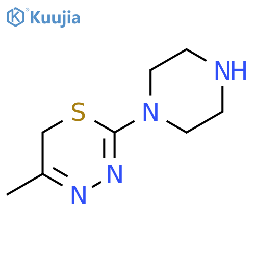 5-Methyl-2-(piperazin-1-YL)-6H-1,3,4-thiadiazine structure