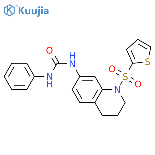 1-phenyl-3-[1-(thiophene-2-sulfonyl)-1,2,3,4-tetrahydroquinolin-7-yl]urea structure