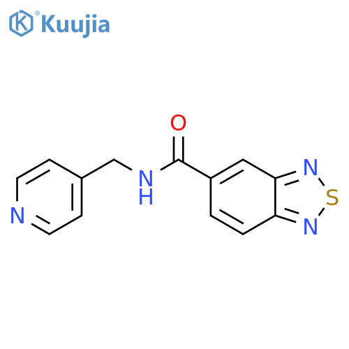 N-(pyridin-4-yl)methyl-2,1,3-benzothiadiazole-5-carboxamide structure