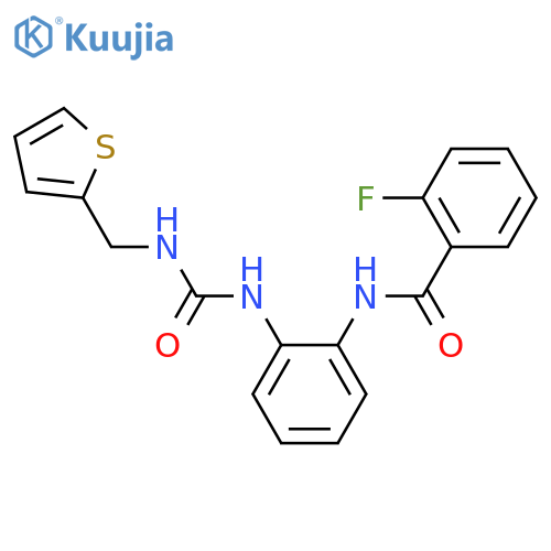 2-fluoro-N-2-({(thiophen-2-yl)methylcarbamoyl}amino)phenylbenzamide structure