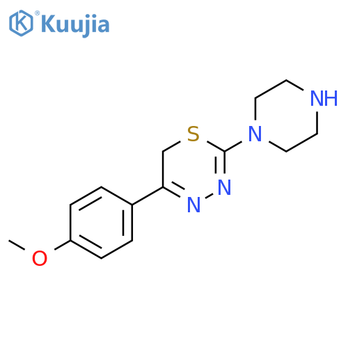 5-(4-methoxyphenyl)-2-(piperazin-1-yl)-6H-1,3,4-thiadiazine structure