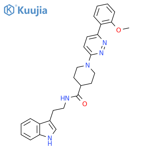 N-2-(1H-indol-3-yl)ethyl-1-6-(2-methoxyphenyl)pyridazin-3-ylpiperidine-4-carboxamide structure
