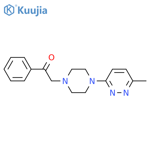1-4-(6-methylpyridazin-3-yl)piperazin-1-yl-2-phenylethan-1-one structure