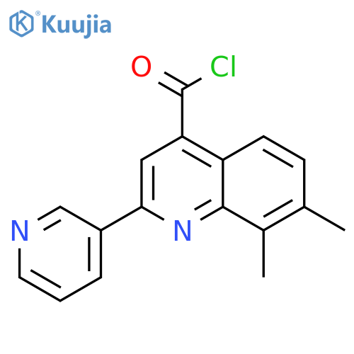 7,8-Dimethyl-2-pyridin-3-ylquinoline-4-carbonyl chloride hydrochloride structure