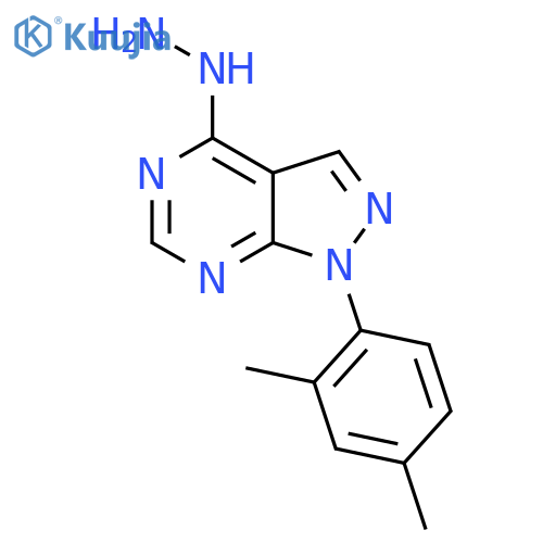 1-(2,4-Dimethylphenyl)pyrazolo[5,4-d]pyrimidine-4-ylhydrazine structure