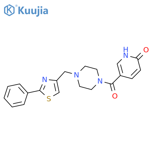 5-{4-(2-phenyl-1,3-thiazol-4-yl)methylpiperazine-1-carbonyl}-1,2-dihydropyridin-2-one structure