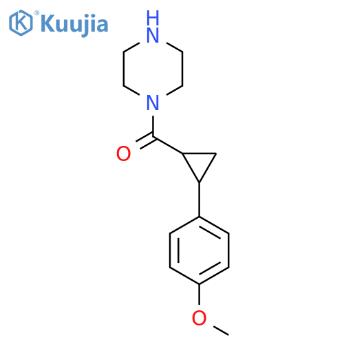 1-2-(4-methoxyphenyl)cyclopropanecarbonylpiperazine structure
