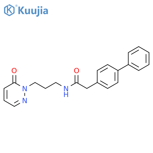 2-{1,1'-biphenyl-4-yl}-N-3-(6-oxo-1,6-dihydropyridazin-1-yl)propylacetamide structure