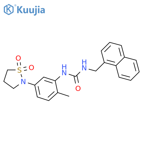 3-5-(1,1-dioxo-1lambda6,2-thiazolidin-2-yl)-2-methylphenyl-1-(naphthalen-1-yl)methylurea structure