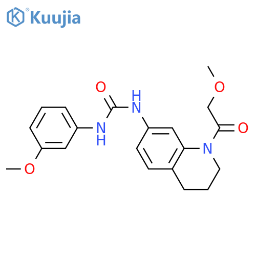 3-1-(2-methoxyacetyl)-1,2,3,4-tetrahydroquinolin-7-yl-1-(3-methoxyphenyl)urea structure