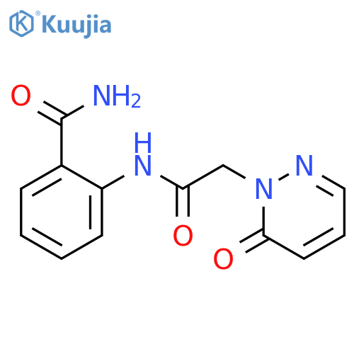2-2-(6-oxo-1,6-dihydropyridazin-1-yl)acetamidobenzamide structure