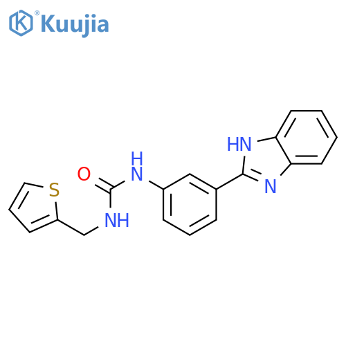 1-3-(1H-1,3-benzodiazol-2-yl)phenyl-3-(thiophen-2-yl)methylurea structure