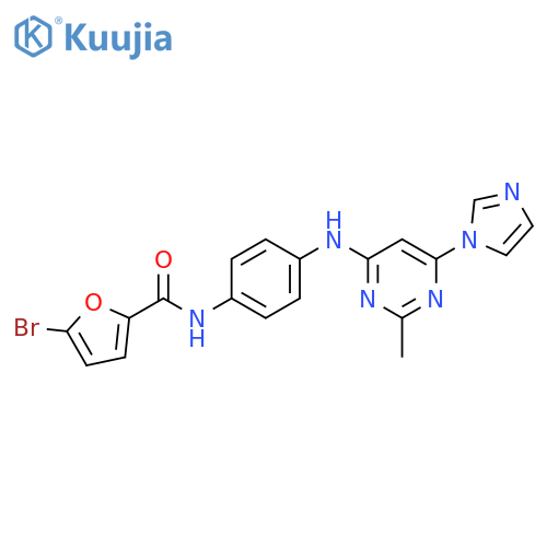 5-bromo-N-(4-{6-(1H-imidazol-1-yl)-2-methylpyrimidin-4-ylamino}phenyl)furan-2-carboxamide structure