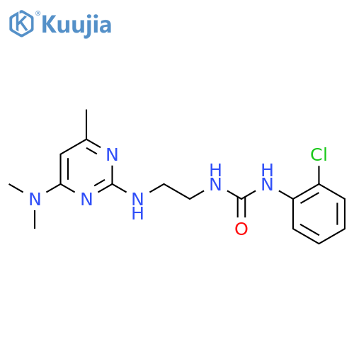 1-(2-chlorophenyl)-3-(2-{4-(dimethylamino)-6-methylpyrimidin-2-ylamino}ethyl)urea structure