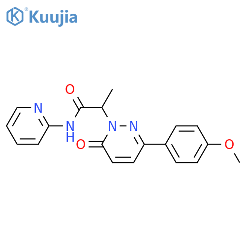 2-3-(4-methoxyphenyl)-6-oxo-1,6-dihydropyridazin-1-yl-N-(pyridin-2-yl)propanamide structure