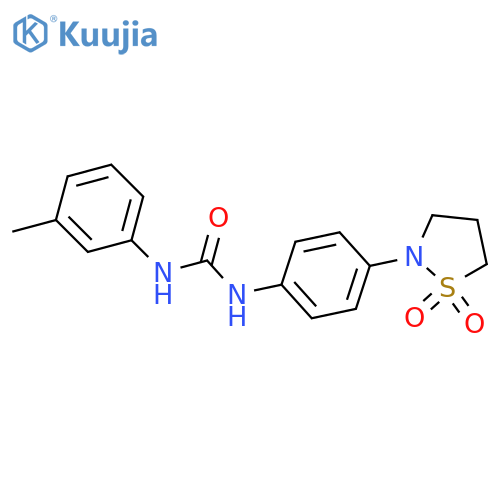 3-[4-(1,1-dioxo-1lambda6,2-thiazolidin-2-yl)phenyl]-1-(3-methylphenyl)urea structure
