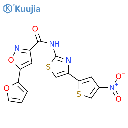 5-(furan-2-yl)-N-4-(4-nitrothiophen-2-yl)-1,3-thiazol-2-yl-1,2-oxazole-3-carboxamide structure