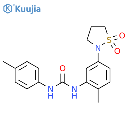 3-5-(1,1-dioxo-1lambda6,2-thiazolidin-2-yl)-2-methylphenyl-1-(4-methylphenyl)urea structure
