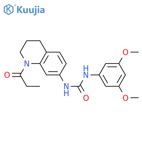 1-(3,5-dimethoxyphenyl)-3-(1-propanoyl-1,2,3,4-tetrahydroquinolin-7-yl)urea structure