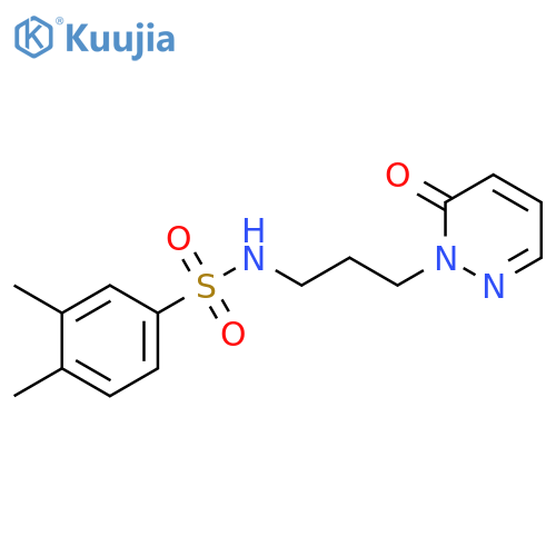 3,4-dimethyl-N-3-(6-oxo-1,6-dihydropyridazin-1-yl)propylbenzene-1-sulfonamide structure