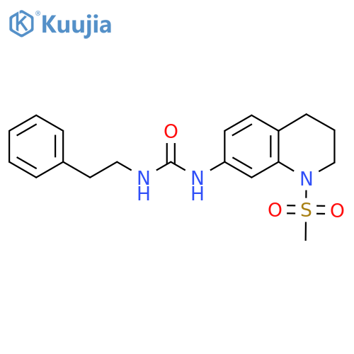3-(1-methanesulfonyl-1,2,3,4-tetrahydroquinolin-7-yl)-1-(2-phenylethyl)urea structure
