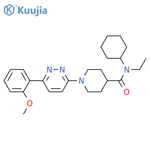 N-cyclohexyl-N-ethyl-1-6-(2-methoxyphenyl)pyridazin-3-ylpiperidine-4-carboxamide structure