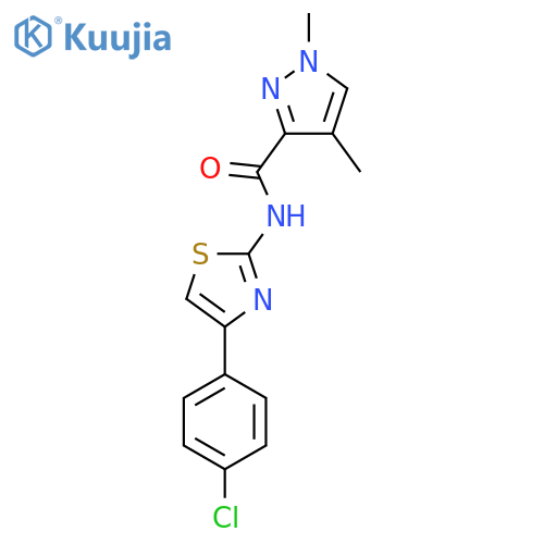N-4-(4-chlorophenyl)-1,3-thiazol-2-yl-1,4-dimethyl-1H-pyrazole-3-carboxamide structure
