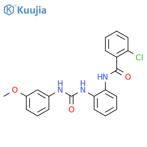 2-chloro-N-(2-{(3-methoxyphenyl)carbamoylamino}phenyl)benzamide structure