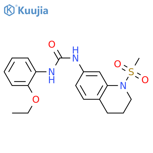 1-(2-ethoxyphenyl)-3-(1-methanesulfonyl-1,2,3,4-tetrahydroquinolin-7-yl)urea structure