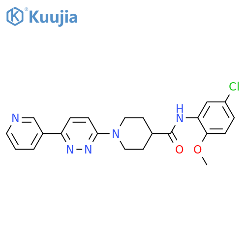 N-(5-chloro-2-methoxyphenyl)-1-6-(pyridin-3-yl)pyridazin-3-ylpiperidine-4-carboxamide structure