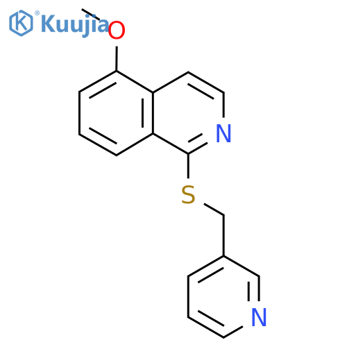 5-methoxy-1-{(pyridin-3-yl)methylsulfanyl}isoquinoline structure