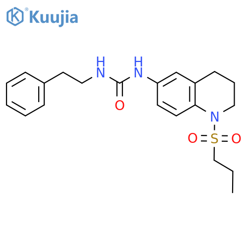 1-(2-phenylethyl)-3-1-(propane-1-sulfonyl)-1,2,3,4-tetrahydroquinolin-6-ylurea structure