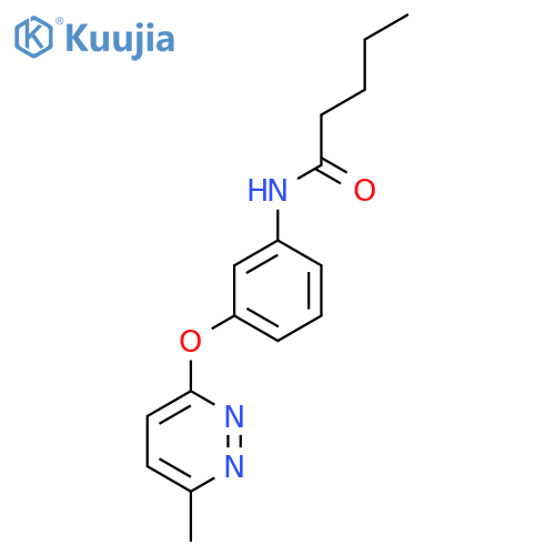 N-{3-(6-methylpyridazin-3-yl)oxyphenyl}pentanamide structure