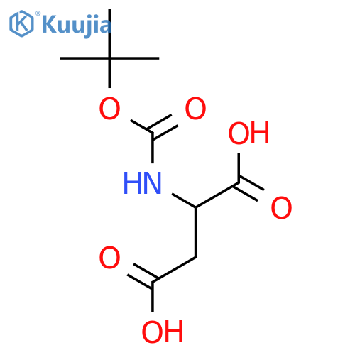 2-{(tert-butoxy)carbonylamino}butanedioic acid structure