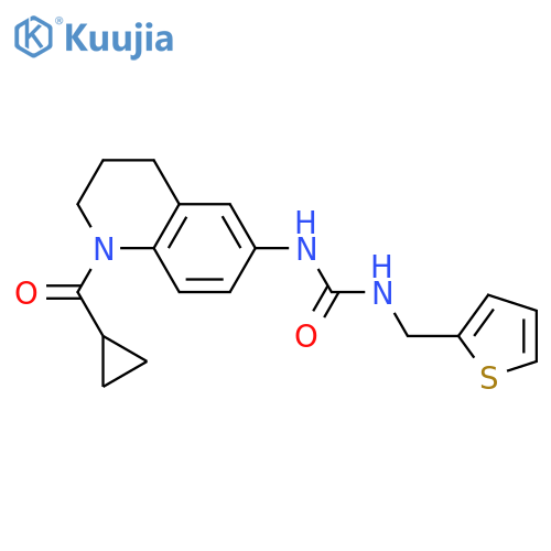 1-(1-cyclopropanecarbonyl-1,2,3,4-tetrahydroquinolin-6-yl)-3-(thiophen-2-yl)methylurea structure