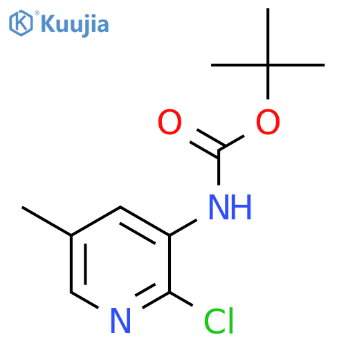 tert-Butyl 2-chloro-5-methylpyridin-3-ylcarbamate structure