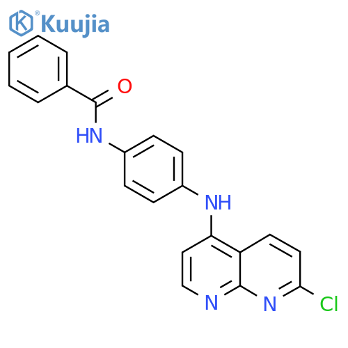 N-[4-[(7-Chloro-1,8-naphthyridin-4-yl)amino]phenyl]benzamide structure
